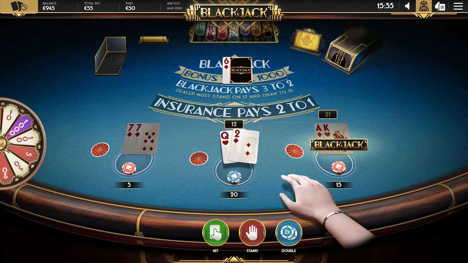 Blackjack Single Hand (Single Deck)