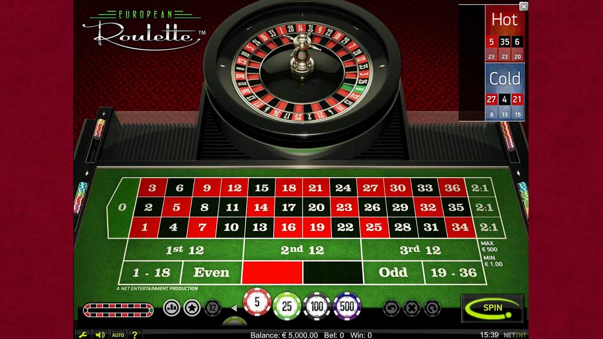 European Roulette - NetEnt - Play At LV BET